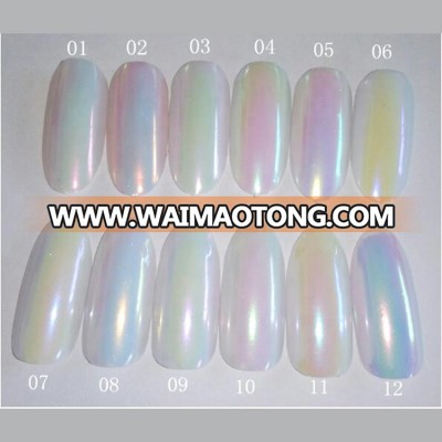 Non toxic thermochromic beautiful color  nail powder pearl powder nail shell powder  for nails